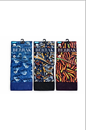 Erkek Boxer Seti 3'lü Eğlenceli Desenli Pamuklu Esnek Rahat Boxer Paket