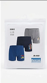 Erkek Çocuk Anime Baskılı Pamuklu Boxer 3'lü Paket