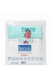 Kız Çocuk Boxer 3'lü Paket Pamuklu Tokyo Baskılı Şort Külot Seti