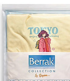 Kız Çocuk 3'lü Likralı Pamuklu İp Askılı Atlet Seti - Tokyo Baskılı