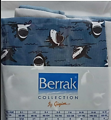 Desenli Kalın Askılı 3'lü Erkek Çocuk Pamuklu Atlet