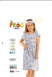 Kedili Şeker Yağmuru Kids Kız Çocuk Belden Bağlamalı Günlük Yazlık Elbise