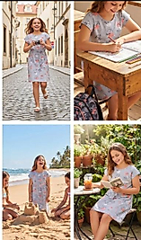 Kedili Şeker Yağmuru Kids Kız Çocuk Belden Bağlamalı Günlük Yazlık Elbise